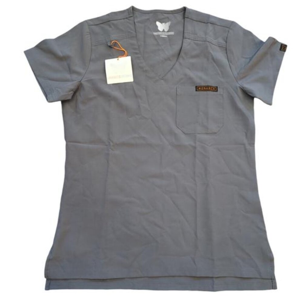 NEW MONARCH UNIFORMS Stretchy Scrubs Tuck-In Top Women's XS Petite